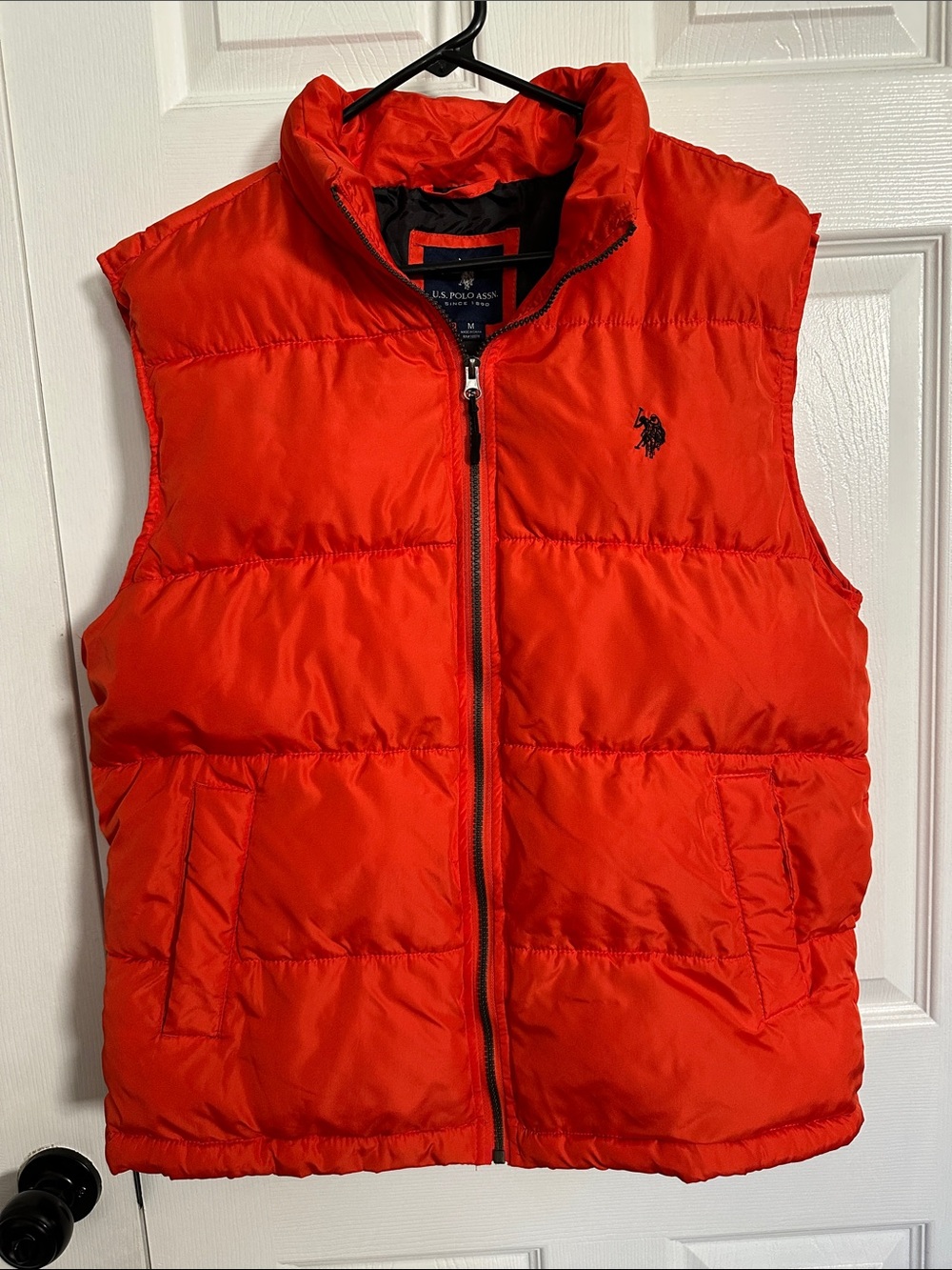 U.S. Polo Assn. Men’s Bright Orange Quilted Puffer Vest